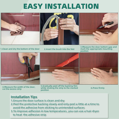 Adjustable Door Draft Stopper Self-Adhesive Weatherstrip Windproof 39 Inch White 1 Piece V1258-DP02-BOL-714