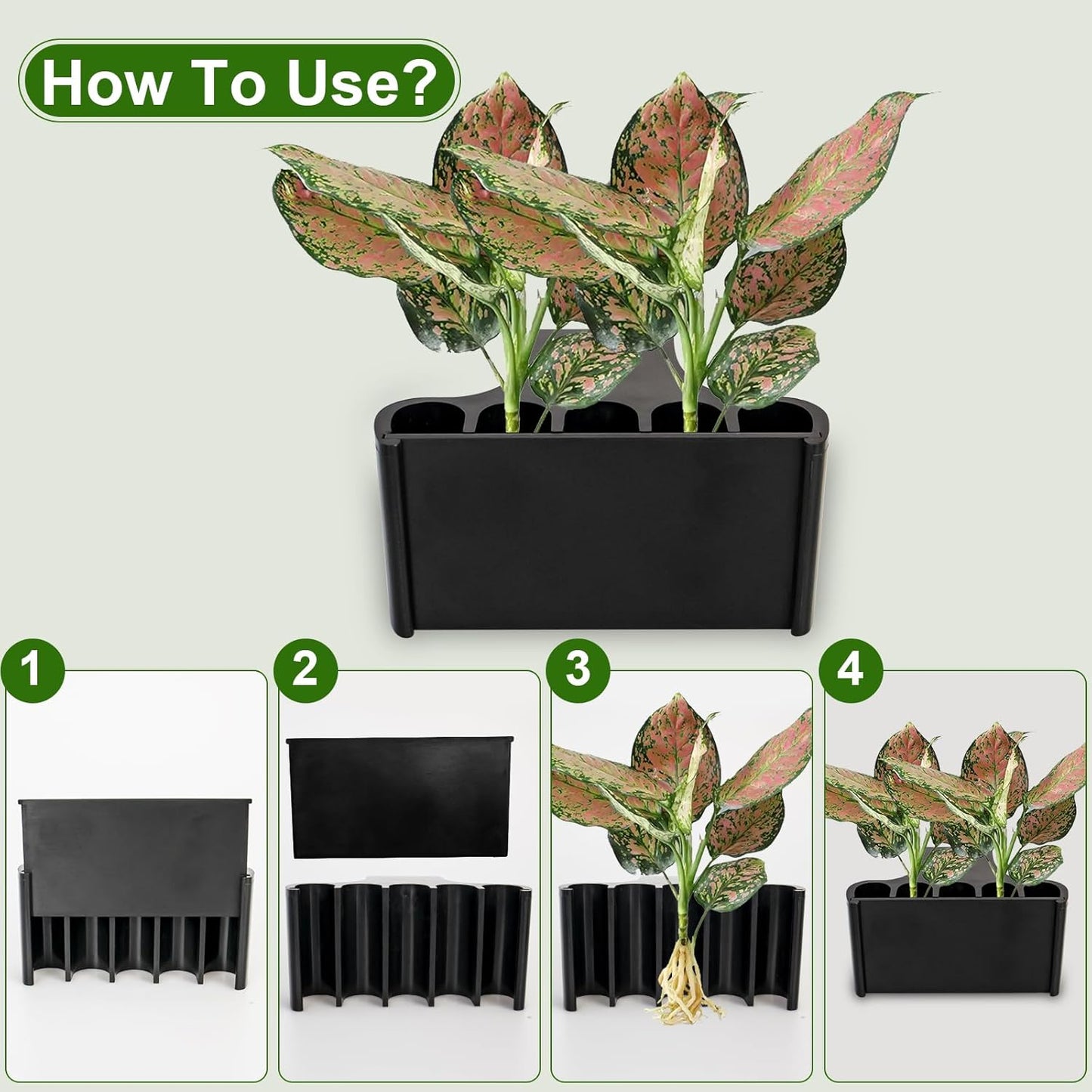 Hydroponic Aquarium Plant Holder 2 Pack Black 9x9x6cm for Aquascape Plant Cultivation V1258-DP02-BOL-716