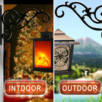 Hanging Basket Wall Planter Indoor Outdoor 5.5x6 Inch Black 2 Pack V1258-DP02-BOL-719