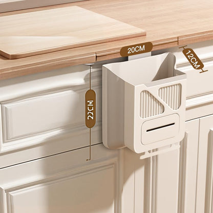 Wall-Mounted Foldable Kitchen Cabinet Door Bin 22x20x12cm 3-in-1 Space-Saving Grey V1258-DP02-BOL-72