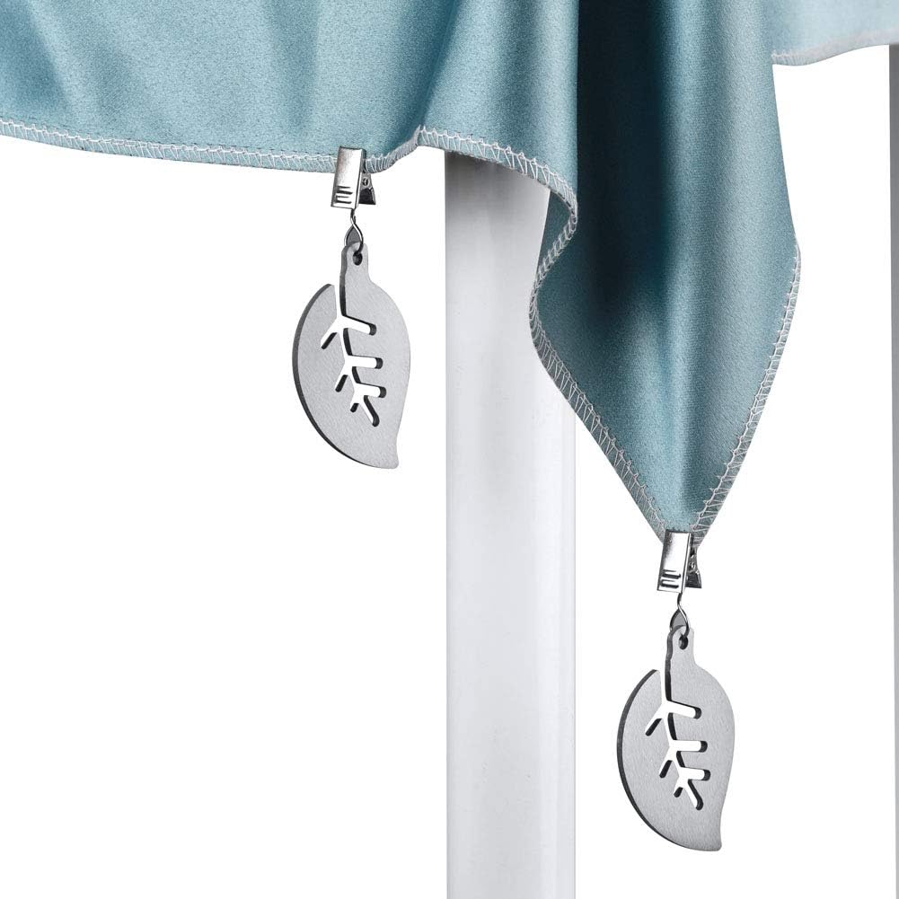 Stainless Steel Tafelkleedgewichten Leaf Shaped Multifunctional 5x7cm Silver 8 Piece Set V1258-DP02-BOL-720