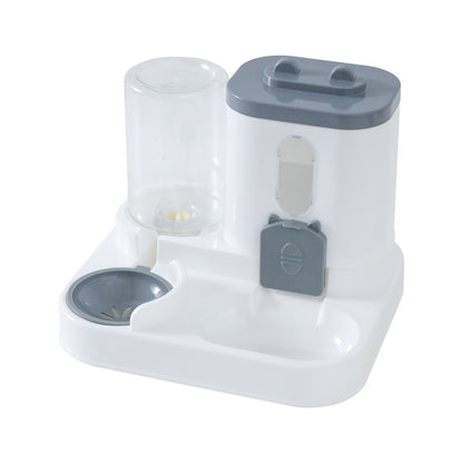 Automatic Pet Feeder 2-in-1 Bowl for Cats and Small Dogs Grey 1 Piece V1258-DP02-BOL-722