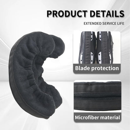 Junior Ice Hockey Figure Skating Hard Blade Guards Universal Black Pair V1258-DP02-BOL-723