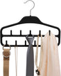 Clothing Closet Organizer with 11 Non-Slip Hooks 360 degrees Rotatable Black V1258-DP02-BOL-725