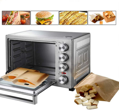 10 Reusable Toaster Bags Non-Stick Toast Pockets for Bread Toaster Grill Contact Grill V1258-DP02-BOL-726
