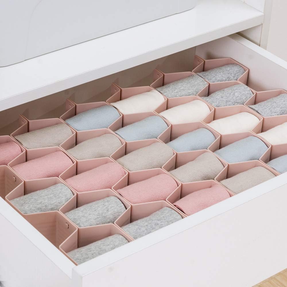Pink Drawer Organizer Divider for Socks Underwear & Belts Set of 1 V1258-DP02-BOL-728