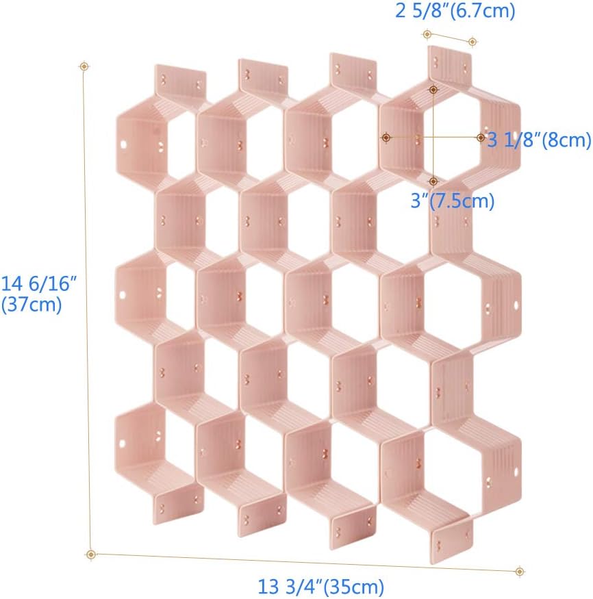 Pink Drawer Organizer Divider for Socks Underwear & Belts Set of 1 V1258-DP02-BOL-728