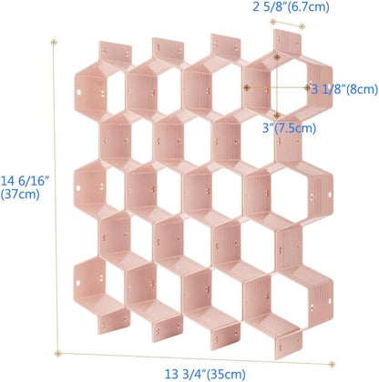 Pink Drawer Organizer Divider for Socks Underwear & Belts Set of 1 V1258-DP02-BOL-728