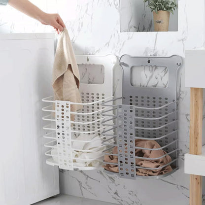 Collapsible Laundry Hamper - Foldable Space-Saving Design - Ideal for Bathroom & Small Spaces - Includes V1258-DP02-BOL-729