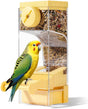 Automatic Bird Feeder for Parakeets, Cockatiels & Canaries with Convenient Seed Catcher Tray Yellow V1258-DP02-BOL-730