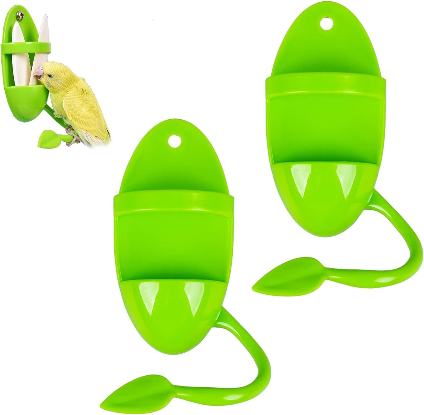 2 Pack Bird Feeder Perch - Suitable for Sepia Fruit and Snacks - Natural Resting Stick V1258-DP02-BOL-731