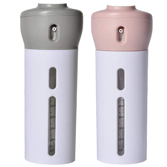 2 Pack 4-in-1 Travel Size Refillable Bottles for Shampoo & Lotion Leakproof Compact Toiletry Containers for V1258-DP02-BOL-732
