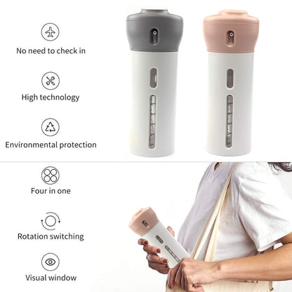2 Pack 4-in-1 Travel Size Refillable Bottles for Shampoo & Lotion Leakproof Compact Toiletry Containers for V1258-DP02-BOL-732