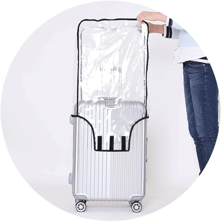 3 Pack Transparent PVC Suitcase Cover - Waterproof Luggage Protector with Velcro Closure for 20 24 28 Inch V1258-DP02-BOL-733
