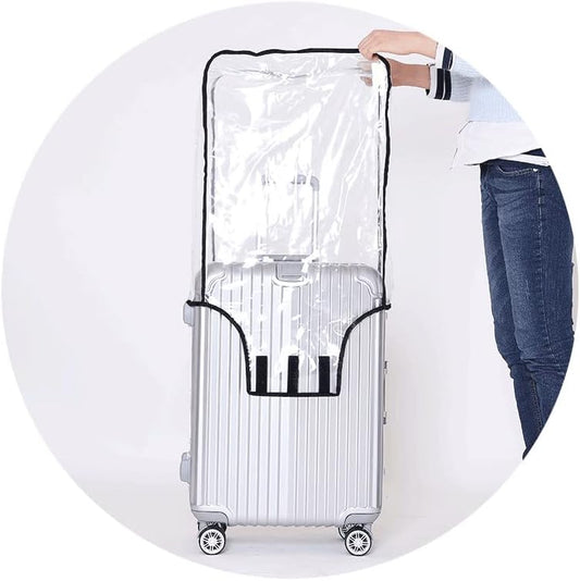 3 Pack Transparent PVC Suitcase Cover - Waterproof Luggage Protector with Velcro Closure for 20 24 28 Inch V1258-DP02-BOL-733