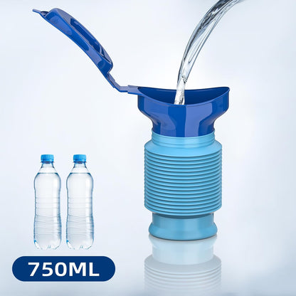 Foldable Emergency Urinal for Car Camping Travel Unisex Leakproof Reusable 750ml Blue V1258-DP02-BOL-735