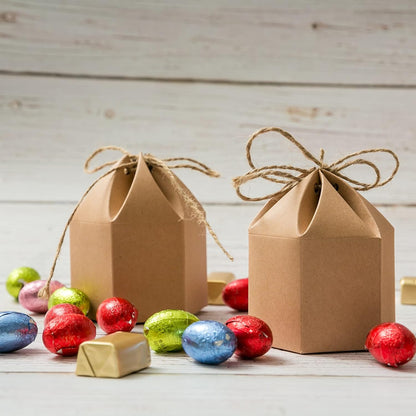 9 Pack Kraft Paper Gift Boxes with Jute String for Treats Party Wedding Favors V1258-DP02-BOL-742