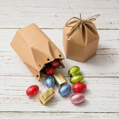 9 Pack Kraft Paper Gift Boxes with Jute String for Treats Party Wedding Favors V1258-DP02-BOL-742