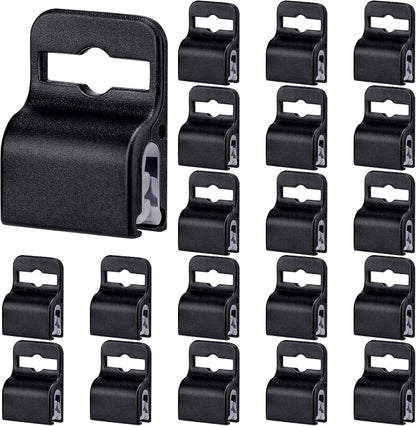 20 Black Card Holder Clips for ID Cards & Access Passes V1258-DP02-BOL-744