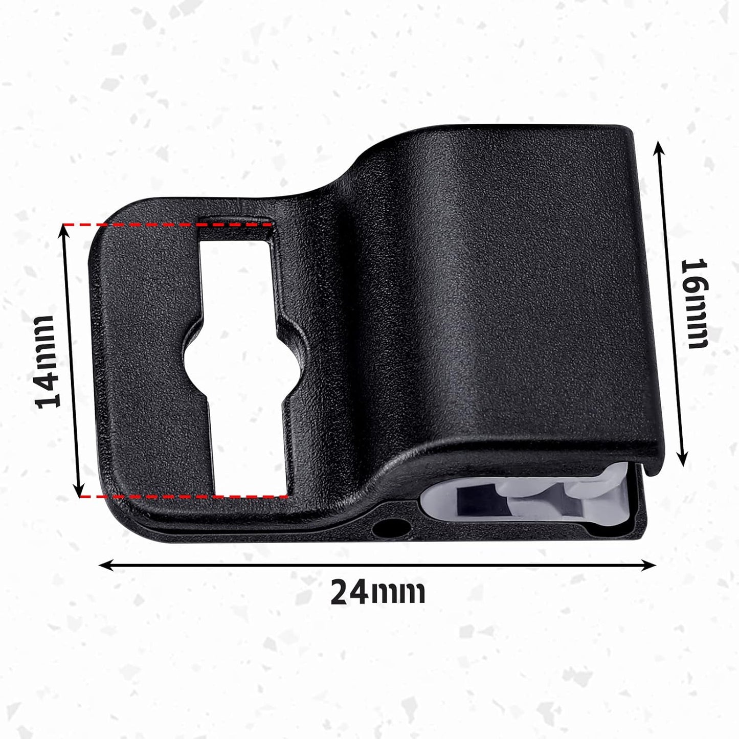 20 Black Card Holder Clips for ID Cards & Access Passes V1258-DP02-BOL-744