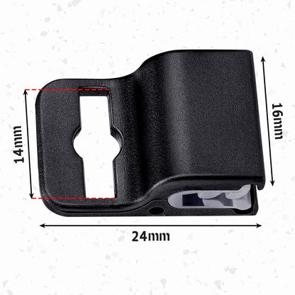20 Black Card Holder Clips for ID Cards & Access Passes V1258-DP02-BOL-744