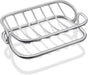 Silver Self-Draining Soap Dish for Bathroom & Shower - 1 Piece V1258-DP02-BOL-745