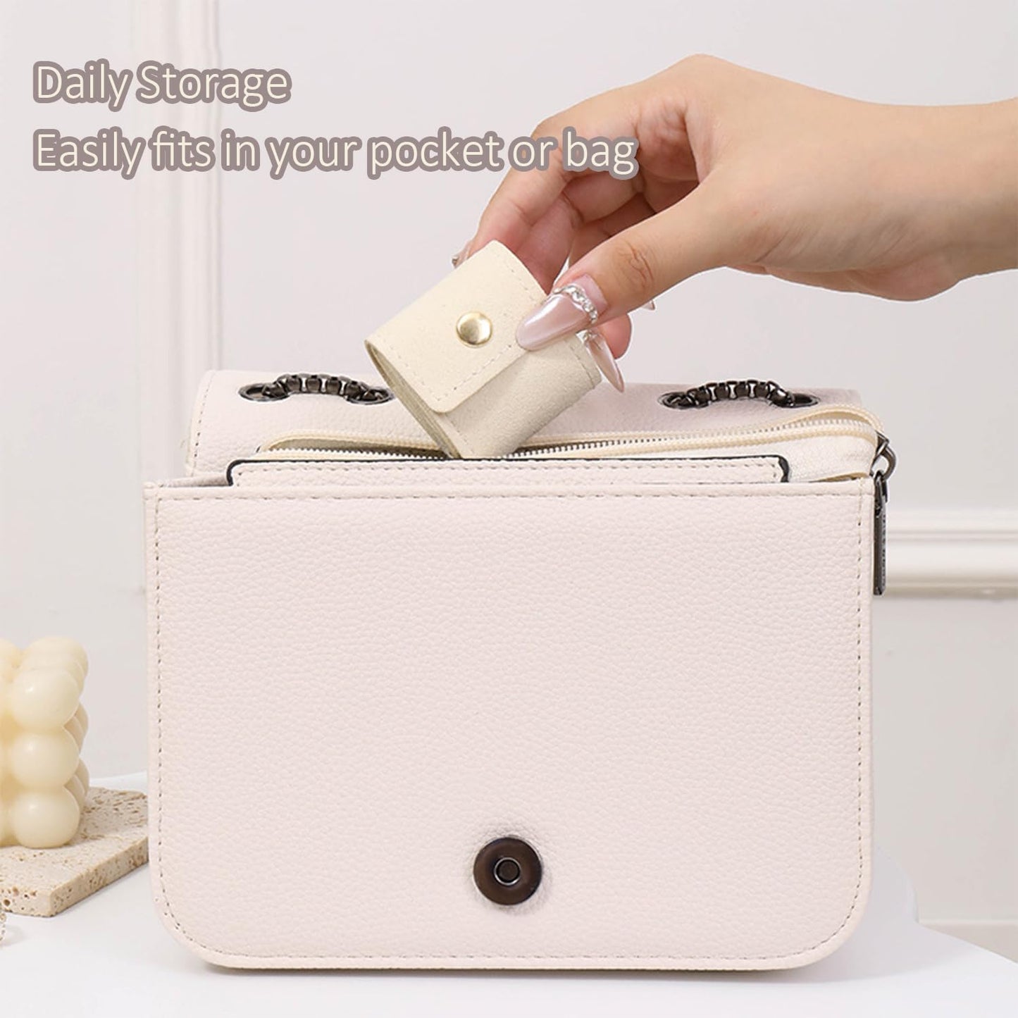 3-Piece Foldable Jewelry Organizer Case for Necklaces and Rings V1258-DP02-BOL-746
