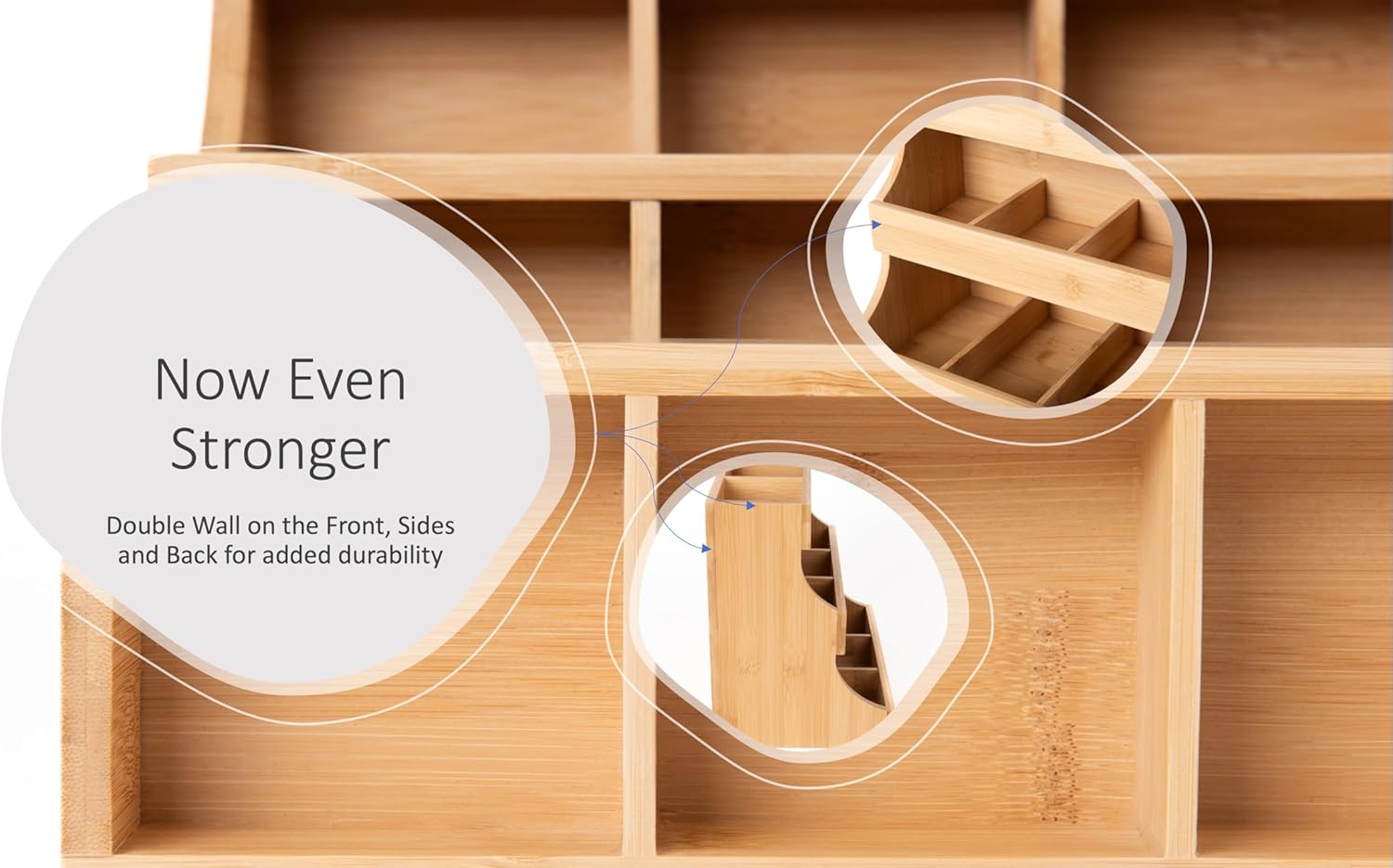 Vertical Bamboo Tea Bag Organizer Holds 180 Tea Bags Space Saving Sustainable Wooden Display for Kitchen V1258-DP02-BOL-747