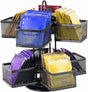 Rotating Tea Bag Organizer for 96 Sachets - Black Metal Revolving Tea Storage Holder - Luxury Kitchen & V1258-DP02-BOL-748