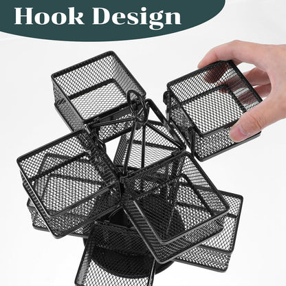 Rotating Tea Bag Organizer for 96 Sachets - Black Metal Revolving Tea Storage Holder - Luxury Kitchen & V1258-DP02-BOL-748