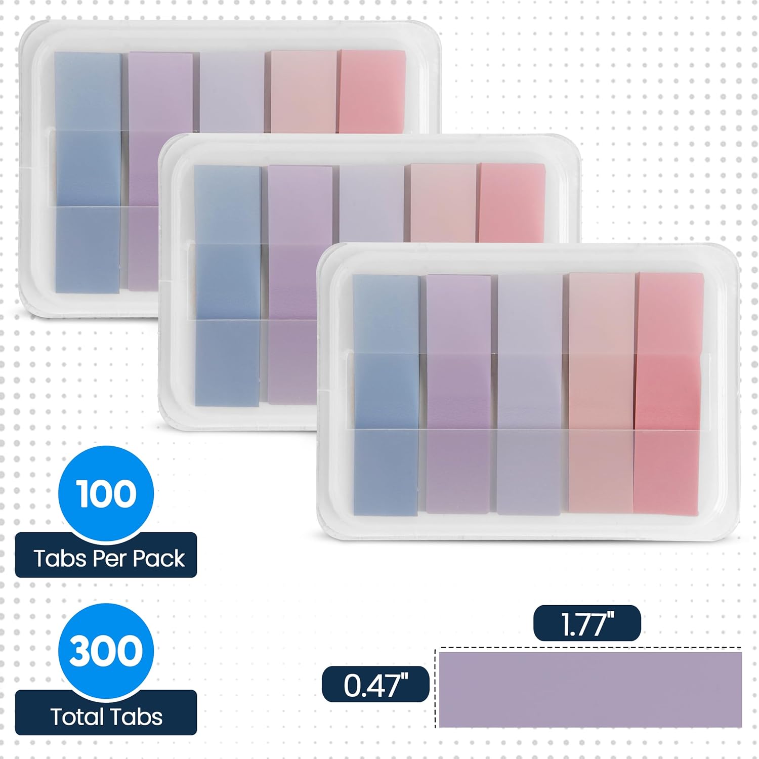 300 Transparent Writable Page Markers in Dispenser 5 Colours for Books and Studying 3 Pack V1258-DP02-BOL-752