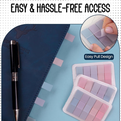 300 Transparent Writable Page Markers in Dispenser 5 Colours for Books and Studying 3 Pack V1258-DP02-BOL-752