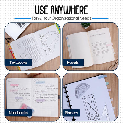 300 Transparent Writable Page Markers in Dispenser 5 Colours for Books and Studying 3 Pack V1258-DP02-BOL-752