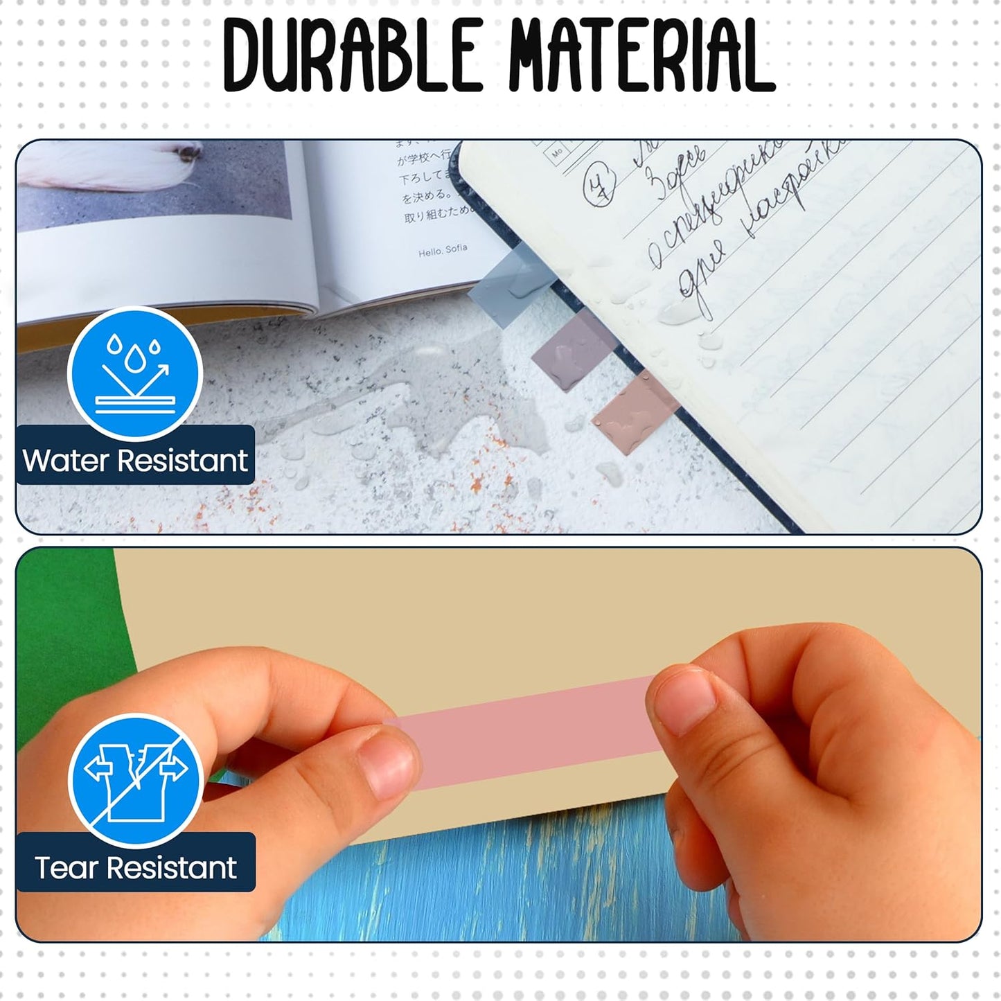 300 Transparent Writable Page Markers in Dispenser 5 Colours for Books and Studying 3 Pack V1258-DP02-BOL-752