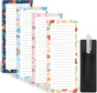 Magnetic Notepads with Pen Holder - 200 Sheets - 4 Pack for Refrigerator - Ideal for Grocery Lists & To-Do V1258-DP02-BOL-754
