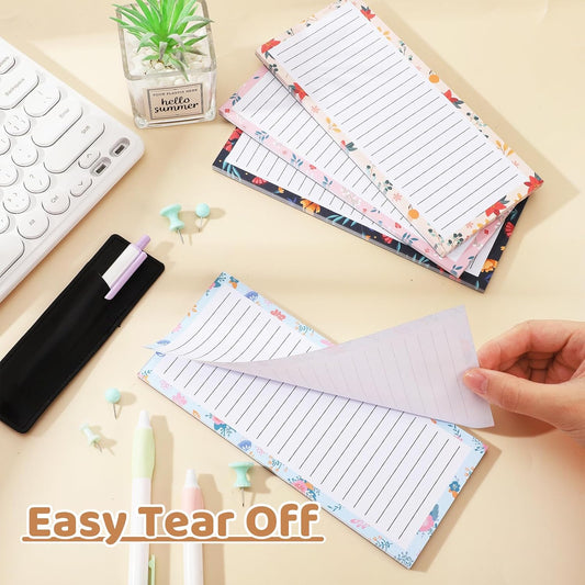 Magnetic Notepads with Pen Holder - 200 Sheets - 4 Pack for Refrigerator - Ideal for Grocery Lists & To-Do V1258-DP02-BOL-754