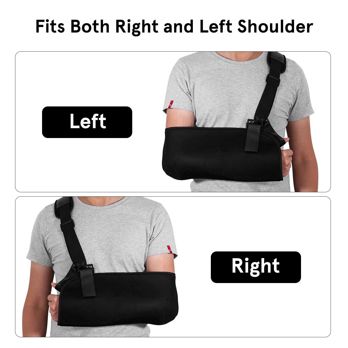 Adjustable Breathable Arm Sling Shoulder Immobilizer Support Brace Universal for Men Women Left Right Arm V1258-DP02-BOL-760