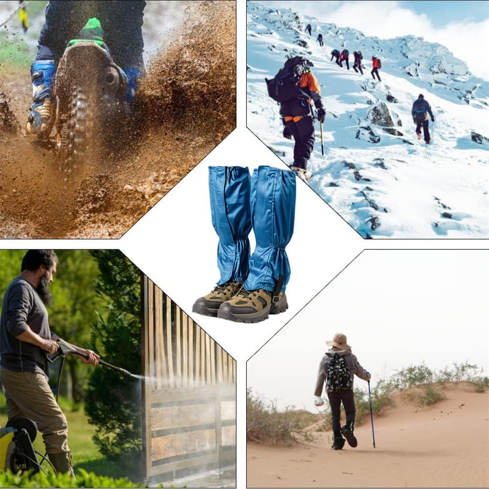 Waterproof Gaiters for Outdoor & Hiking - Protect Legs from Snow Mud & Branches - 600D Ripstop Fabric V1258-DP02-BOL-761