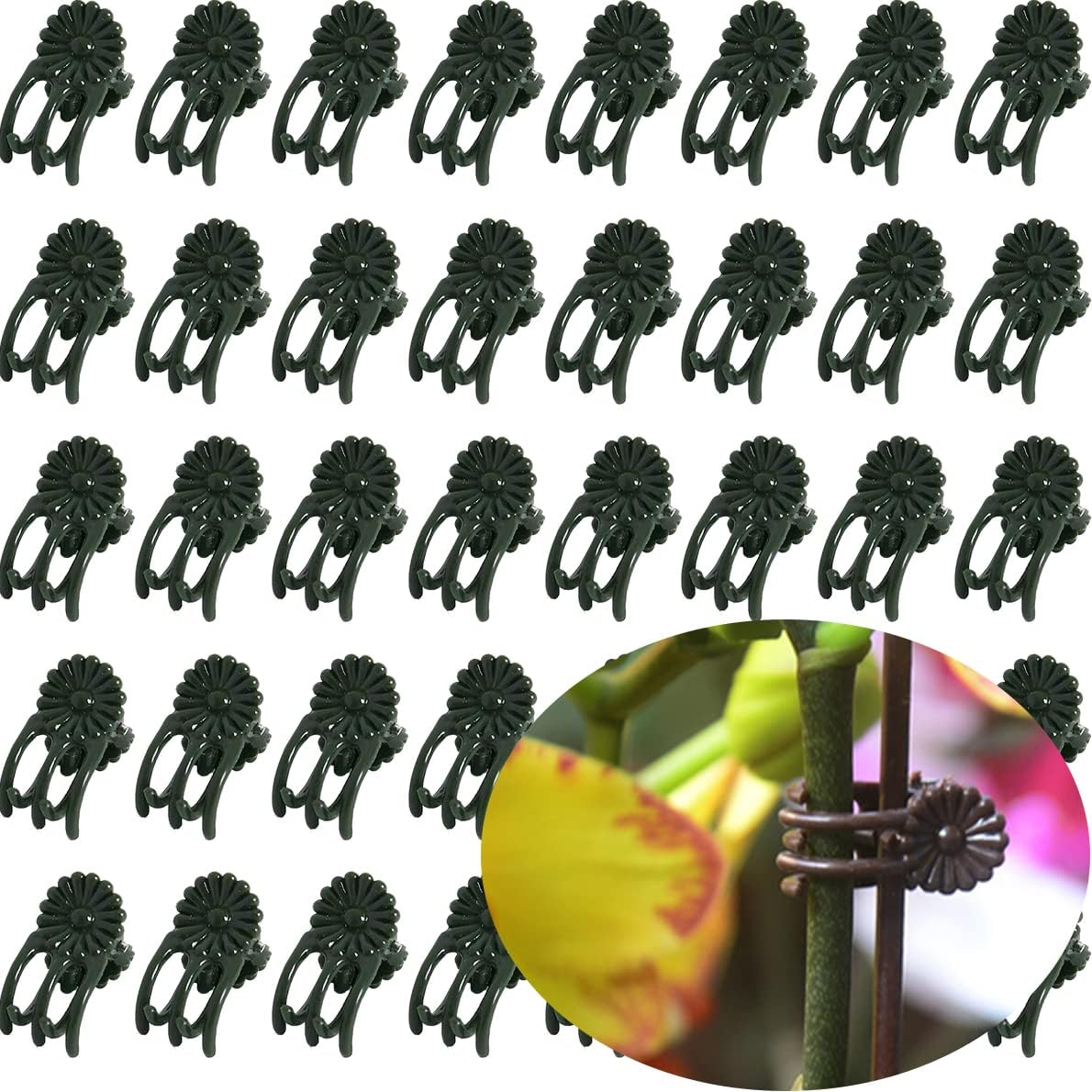40 Reusable Plant Support Clips - Garden Tool for Supporting and Guiding Plants and Flowers V1258-DP02-BOL-763