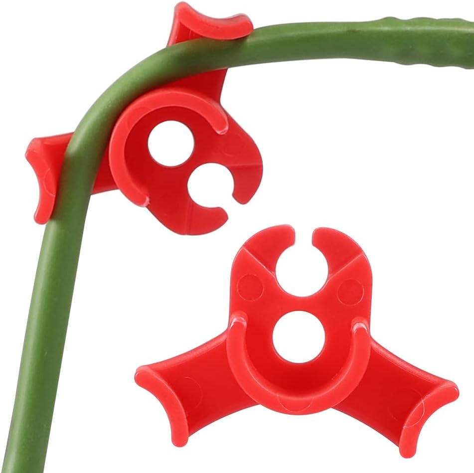 40 Pcs 90 Degree Plant Trainers Reusable Support Clips for Tomatoes Fruit Trees Greenhouse Use Red V1258-DP02-BOL-764