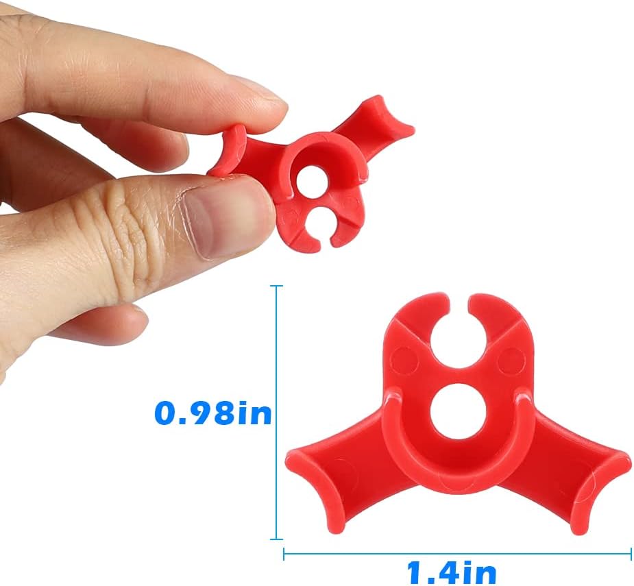40 Pcs 90 Degree Plant Trainers Reusable Support Clips for Tomatoes Fruit Trees Greenhouse Use Red V1258-DP02-BOL-764