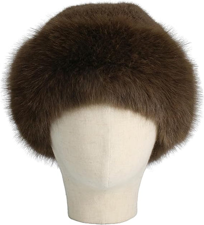 Fluffy Faux Fur Winter Hat - Soft Plush Warm Cold Weather Accessory - Brown V1258-DP02-BOL-766