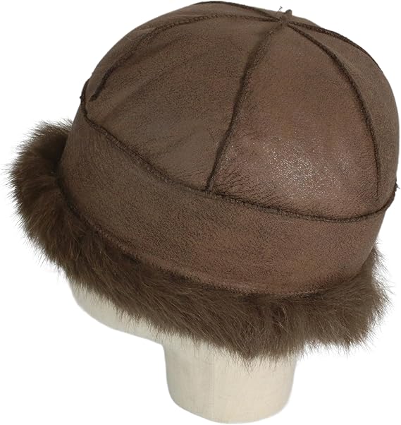 Fluffy Faux Fur Winter Hat - Soft Plush Warm Cold Weather Accessory - Brown V1258-DP02-BOL-766