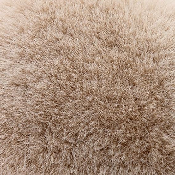 Beige Fluffy Faux Fur Hat Soft Plush Warm Winter Accessory V1258-DP02-BOL-767