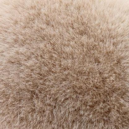Beige Fluffy Faux Fur Hat Soft Plush Warm Winter Accessory V1258-DP02-BOL-767