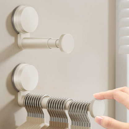 2 Pack Telescopic Rod Suction Cup Hanger Holder Wall Mounted Clothes Organizer V1258-DP02-BOL-77
