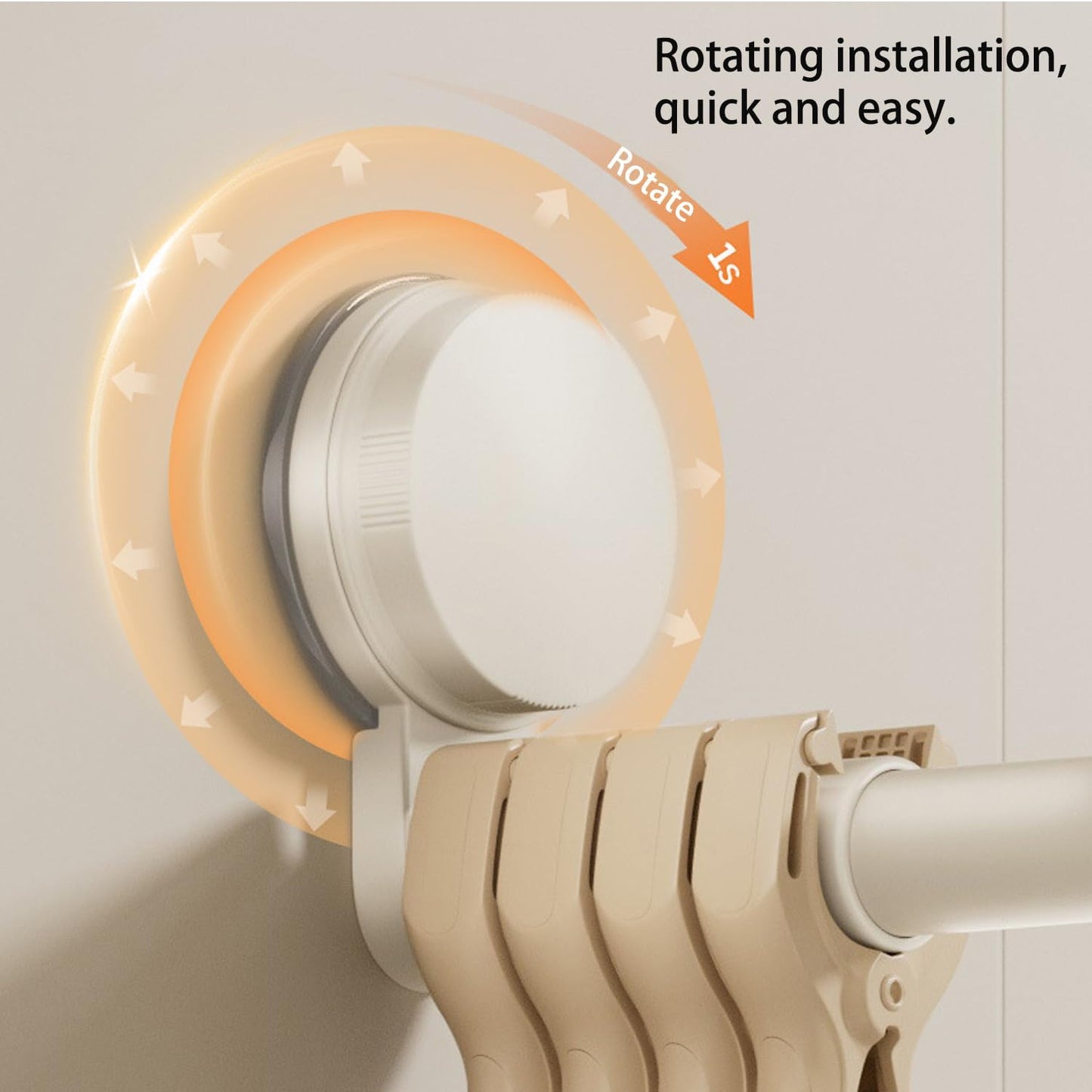 2 Pack Telescopic Rod Suction Cup Hanger Holder Wall Mounted Clothes Organizer V1258-DP02-BOL-77