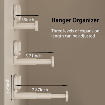 2 Pack Telescopic Rod Suction Cup Hanger Holder Wall Mounted Clothes Organizer V1258-DP02-BOL-77