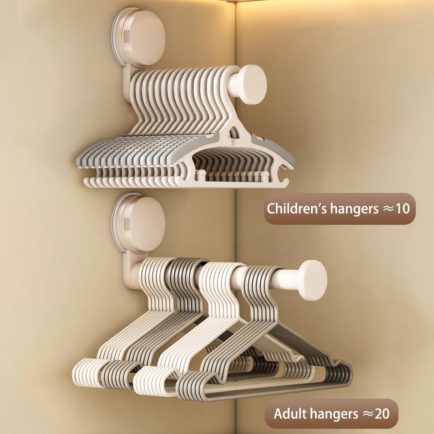 2 Pack Telescopic Rod Suction Cup Hanger Holder Wall Mounted Clothes Organizer V1258-DP02-BOL-77