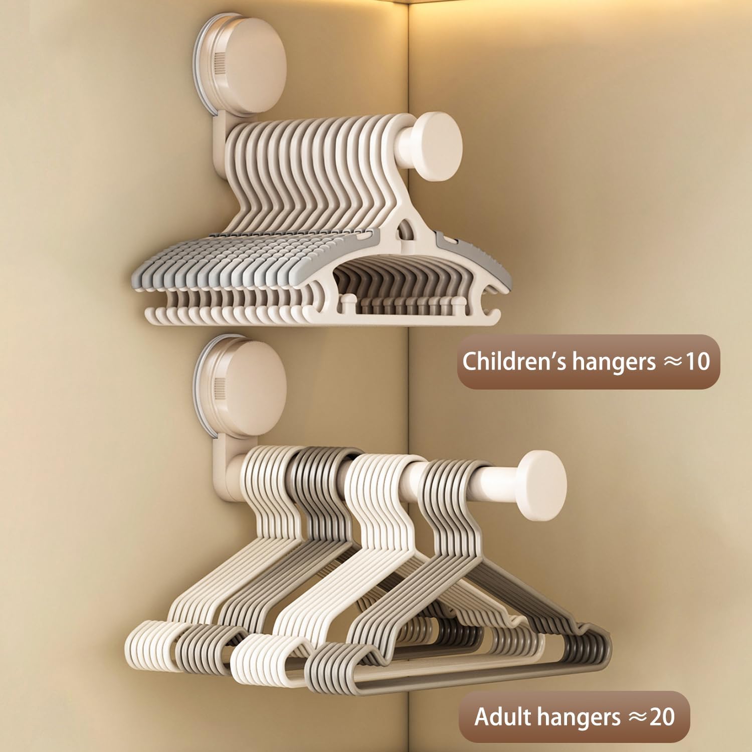 2 Pack Telescopic Rod Suction Cup Hanger Holder Wall Mounted Clothes Organizer V1258-DP02-BOL-77